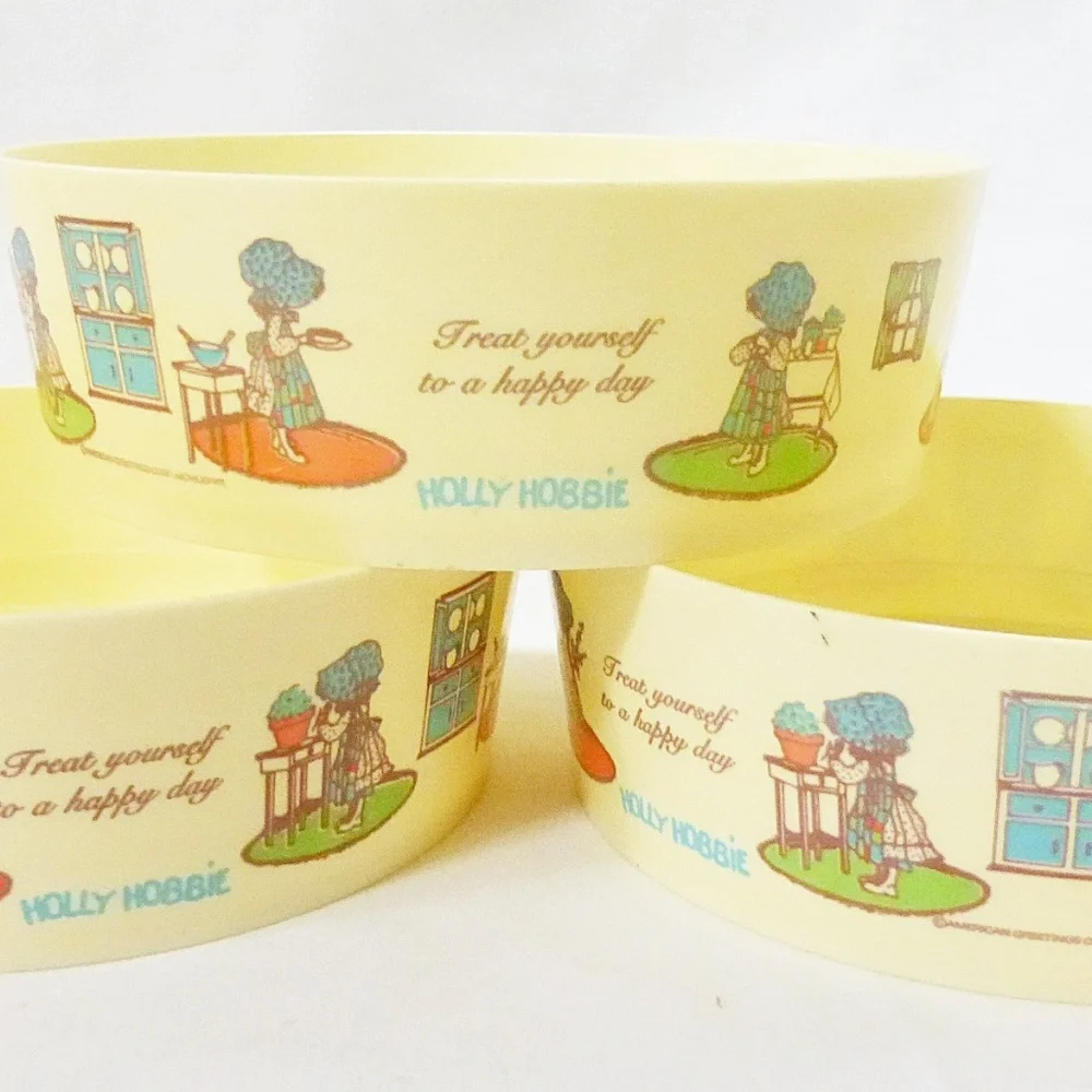 Vtg Holly Hobbie‎ the coca cola company collector series salad bowl set of 4